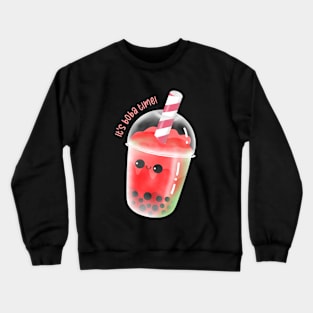 Strawberry Bubble Milk Tea Crewneck Sweatshirt